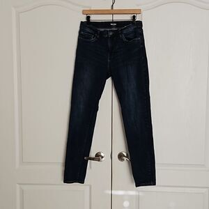 Bluenotes Men Slim Straight Fit Denim Jeans Dark Blue Washed 32/32